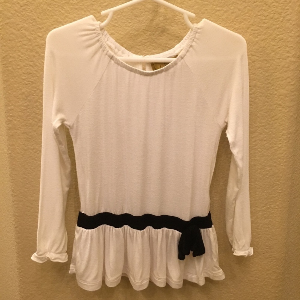 NICOLE MILLER White Long Sleeve Top Girls Size 24M